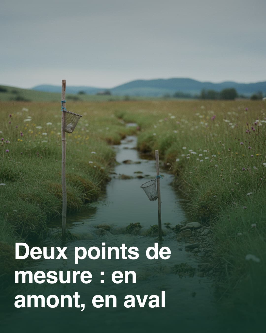 Deux points de mesure : en amont, en aval