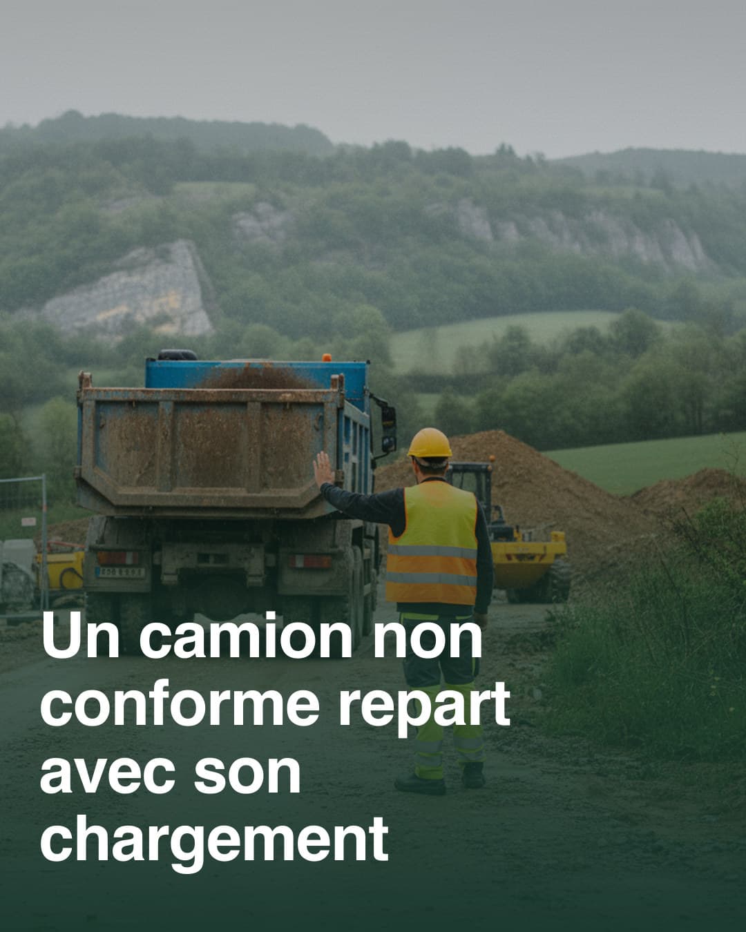 Un camion non conforme repart avec son chargement