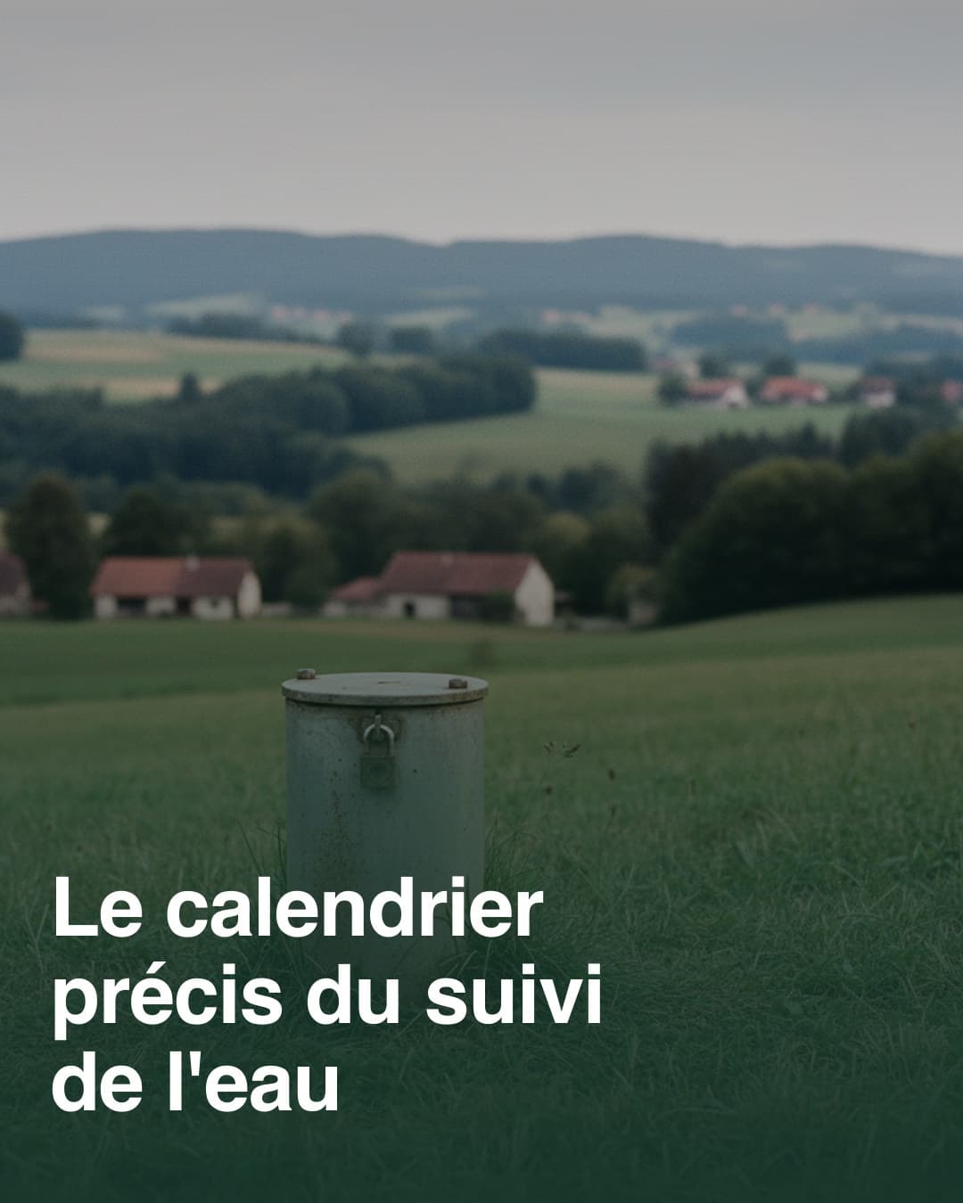 Le calendrier précis du suivi de l'eau